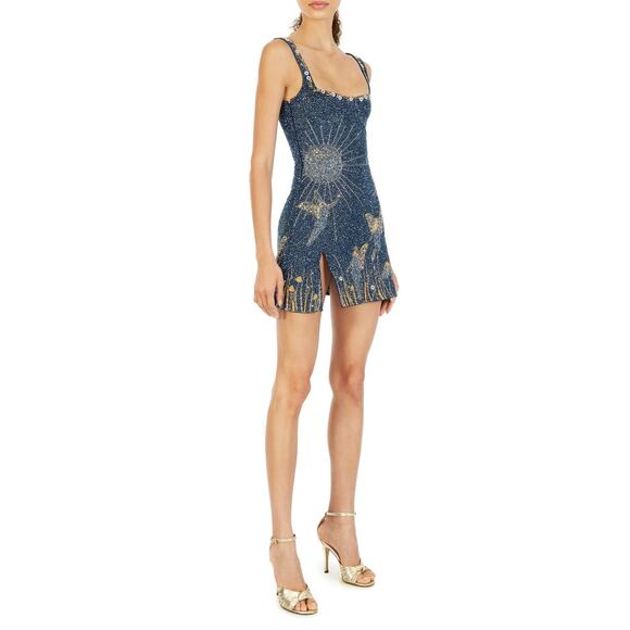 Annie's Ibiza The Midnight Dress - XS - Navy and Gold - Picture 4 of 5